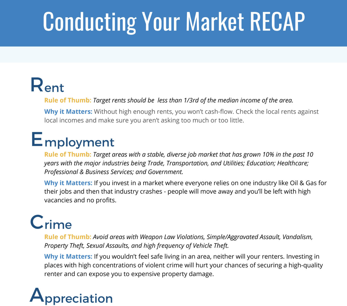 RECAP Infographic with Market Research Rules of Thumb